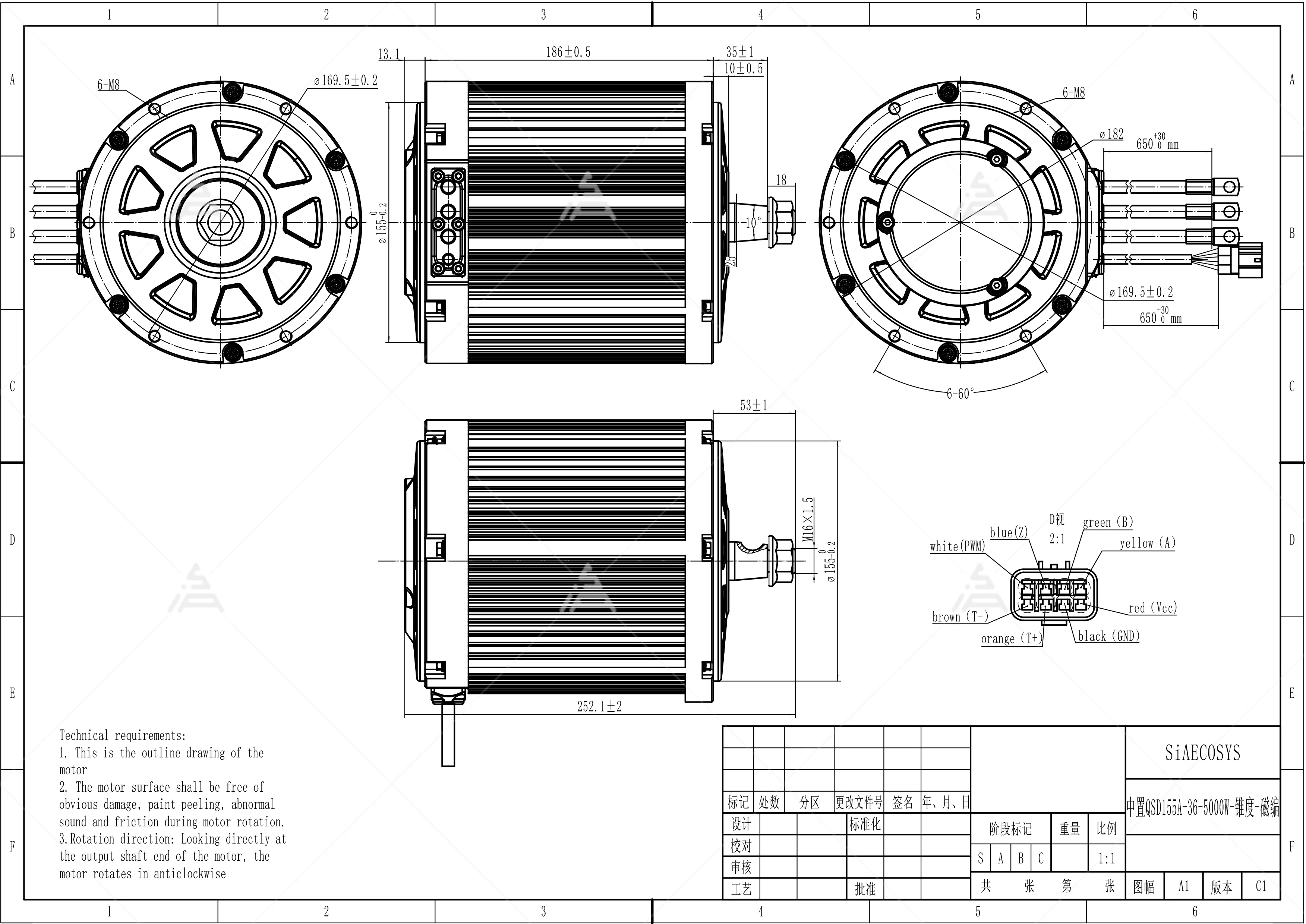 QS MOTOR High Efficiency 155 36H 5000W Mid Drive Motor 72V 15000W Peak Power 45Nm Torque 6000RPM IP67 Hairpin E-Scooter Motor
QS MOTOR High Efficiency 155 36H 5000W Mid Drive Motor 72V 15000W Peak Power 45Nm Torque 6000RPM IP67 Hairpin E-Scooter Motor