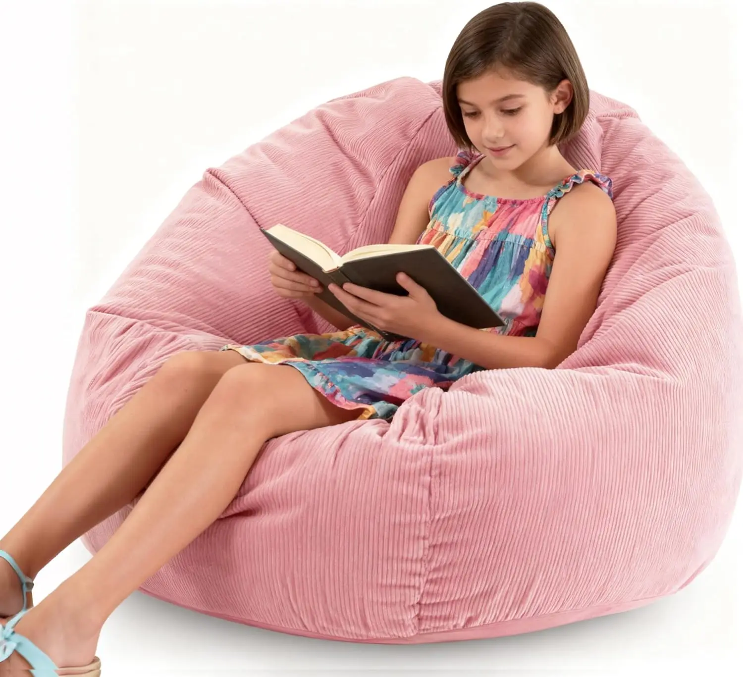 Кресло-мешок из пены с эффектом памяти 3 фута для детей-подростков, мягкая вельветовая ткань с ручкой, розовый ленивый диван
Кресло-мешок из пены с эффектом памяти 3 фута для детей-подростков, мягкая вельветовая ткань с ручкой, розовый ленивый диван