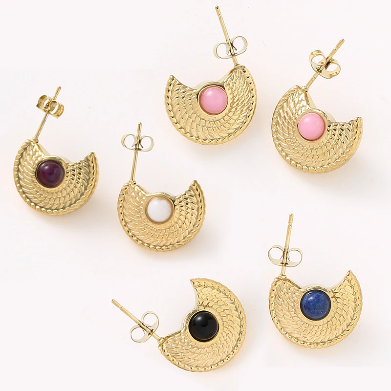 Geometric Nature Stone Stainless Steel Hook Earrings for Women Luxury Style Hoop Earrings Fashion Jewelry Gifts
Geometric Nature Stone Stainless Steel Hook Earrings for Women Luxury Style Hoop Earrings Fashion Jewelry Gifts