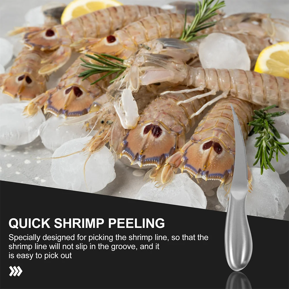 2Pcs High Quality Shrimp Line Cutter Stainless Steel Effortless Operation Kitchen Accessory Silver Shrimp Cleaning Cutter
2Pcs High Quality Shrimp Line Cutter Stainless Steel Effortless Operation Kitchen Accessory Silver Shrimp Cleaning Cutter