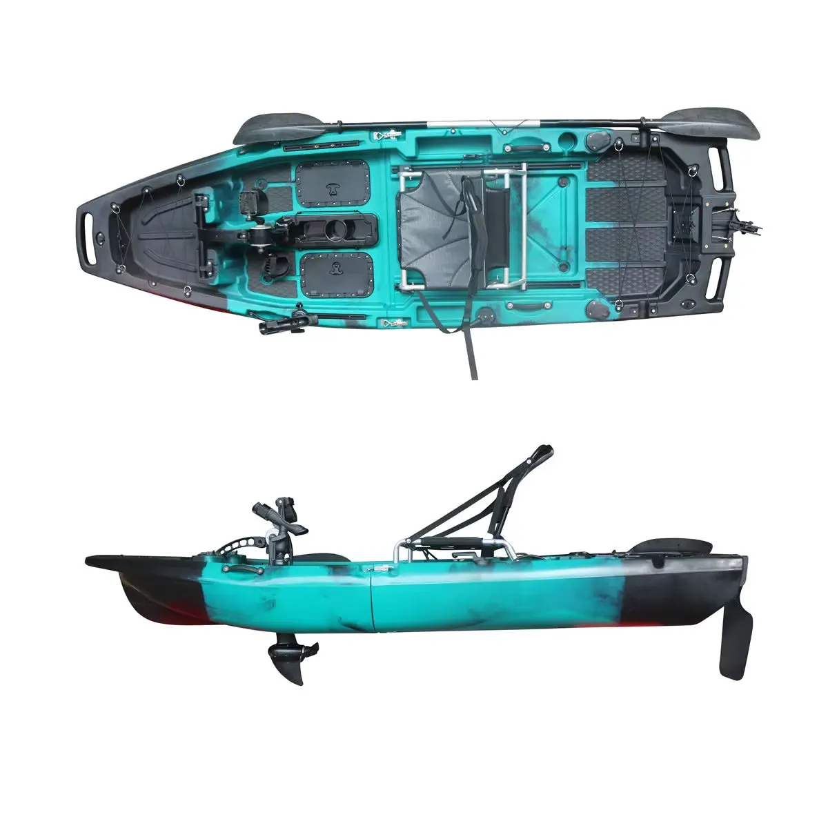 NEW 9.5ft Modular Kayak Propeller Pedal Drive Folding Fishing Kayak One Person Lightweight Foot Pedal Paddle Motorized Plastic
NEW 9.5ft Modular Kayak Propeller Pedal Drive Folding Fishing Kayak One Person Lightweight Foot Pedal Paddle Motorized Plastic