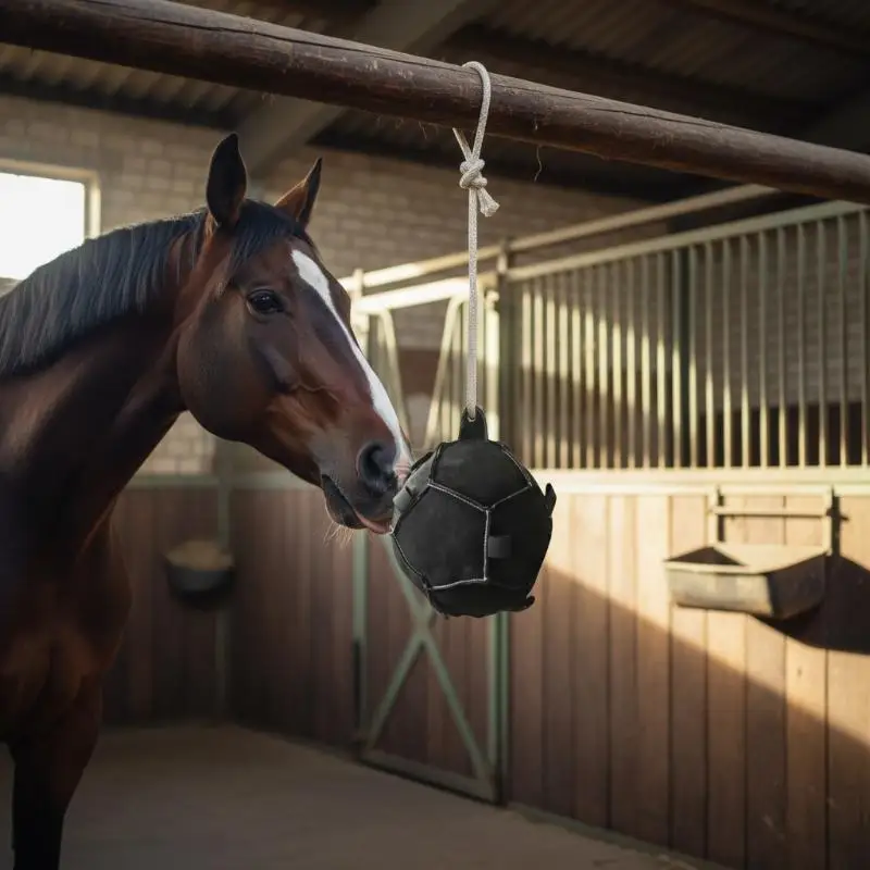 Horse Interactive Training Hay Ball Toy Enrichment Feeder for Stable Stall Use Boredom Relief
Horse Interactive Training Hay Ball Toy Enrichment Feeder for Stable Stall Use Boredom Relief
