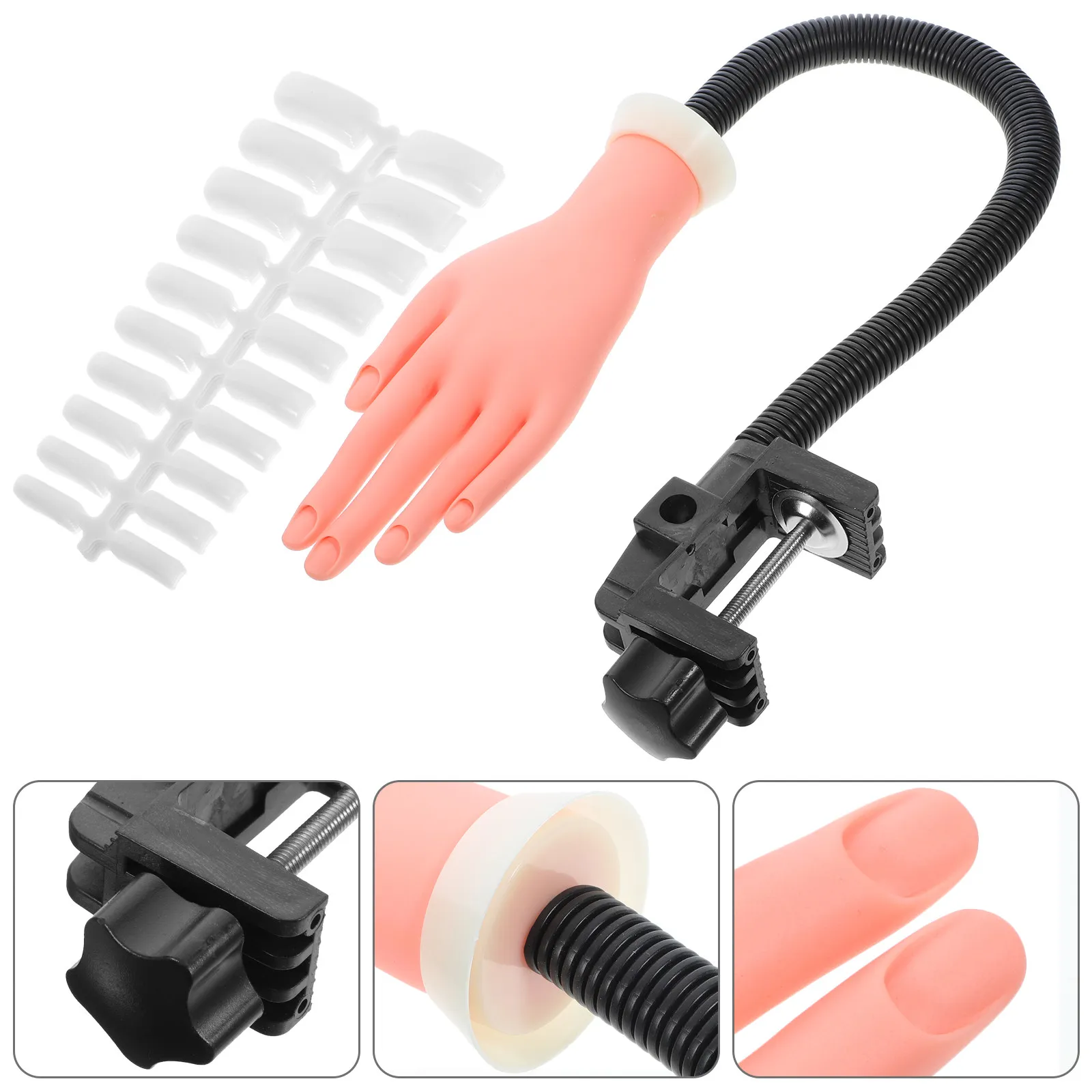 100Pcs Silicone Fake Hand with Realistic Nail Tips for Manicure Training Practice Nail Art Beginners Salon Artists Reusable
100Pcs Silicone Fake Hand with Realistic Nail Tips for Manicure Training Practice Nail Art Beginners Salon Artists Reusable