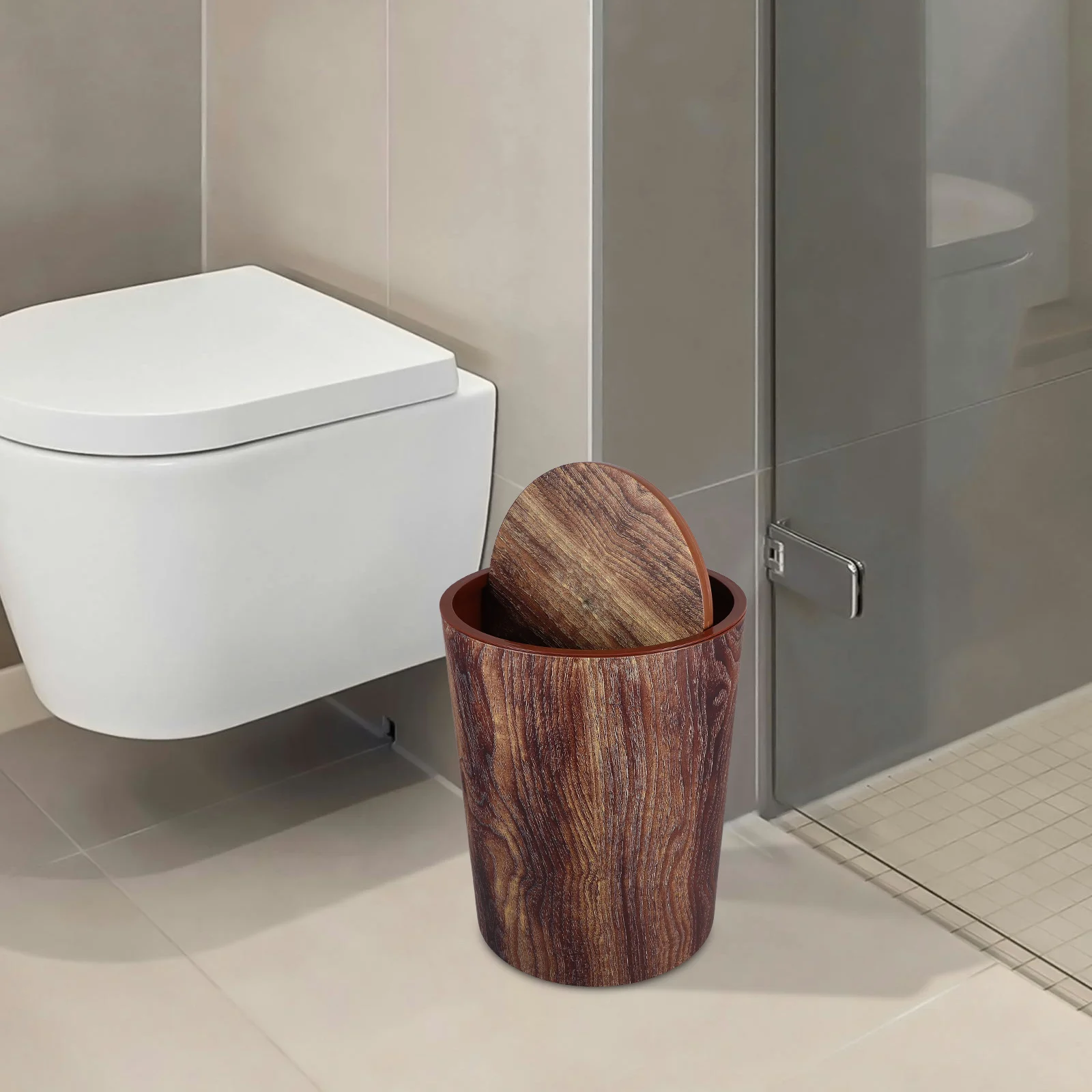 Размер мусорного бака для ванной комнаты, имитация древесного зерна, вращающаяся крышка, контроль запаха, мусорное ведро в стиле фермерского дома для домашнего офиса
Размер мусорного бака для ванной комнаты, имитация древесного зерна, вращающаяся крышка, контроль запаха, мусорное ведро в стиле фермерского дома для домашнего офиса