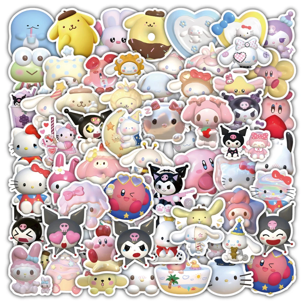 10/30/60pcs 3D Sanrio Cartoon Stickers for Kids Decals Toy Decorative Scrapbooking Phone Case Stationery Cute Anime Sticker Pack
10/30/60pcs 3D Sanrio Cartoon Stickers for Kids Decals Toy Decorative Scrapbooking Phone Case Stationery Cute Anime Sticker Pack