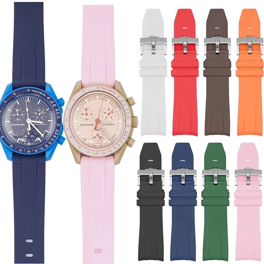 Watch Band For S-watch O-mega Speedmaster Joint M-oonS-watch Curved End Rubber Silicone Strap 20mm Women Men Soft Sport Bracelet
Watch Band For S-watch O-mega Speedmaster Joint M-oonS-watch Curved End Rubber Silicone Strap 20mm Women Men Soft Sport Bracelet