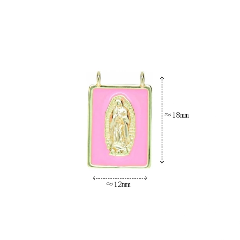2Pcs Copper Pink Charms Square Rectangle Our Lady Of Guadalupe Gold Color Pendant Enamel Approx 12x18mm Jewelry Special Gift
2Pcs Copper Pink Charms Square Rectangle Our Lady Of Guadalupe Gold Color Pendant Enamel Approx 12x18mm Jewelry Special Gift