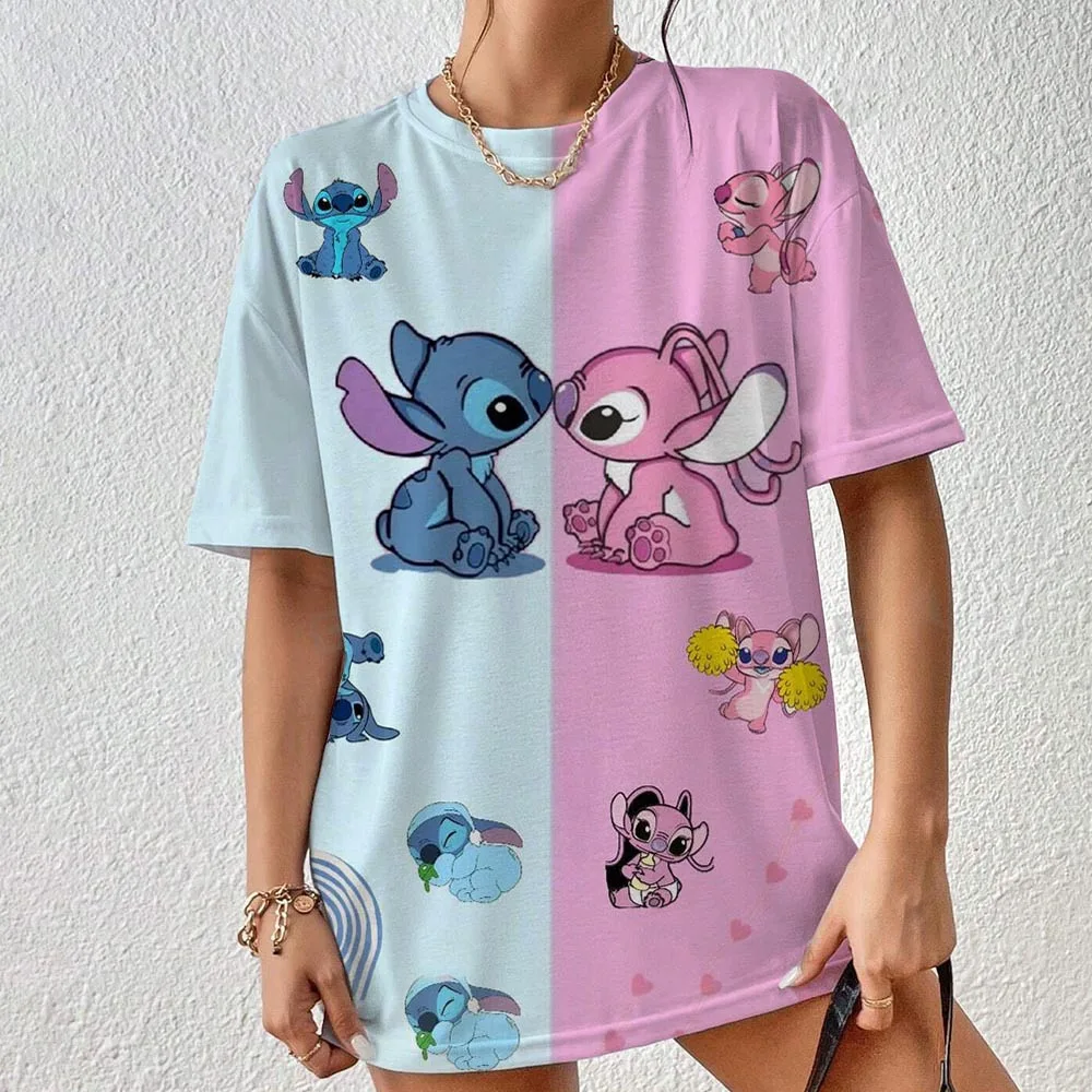 Футболка Lilo & Stitch больших размеров с короткими рукавами, летняя повседневная футболка с круглым вырезом для женщин, винтажная уличная модная футболка с 3D принтом
Футболка Lilo & Stitch больших размеров с короткими рукавами, летняя повседневная футболка с круглым вырезом для женщин, винтажная уличная модная футболка с 3D принтом