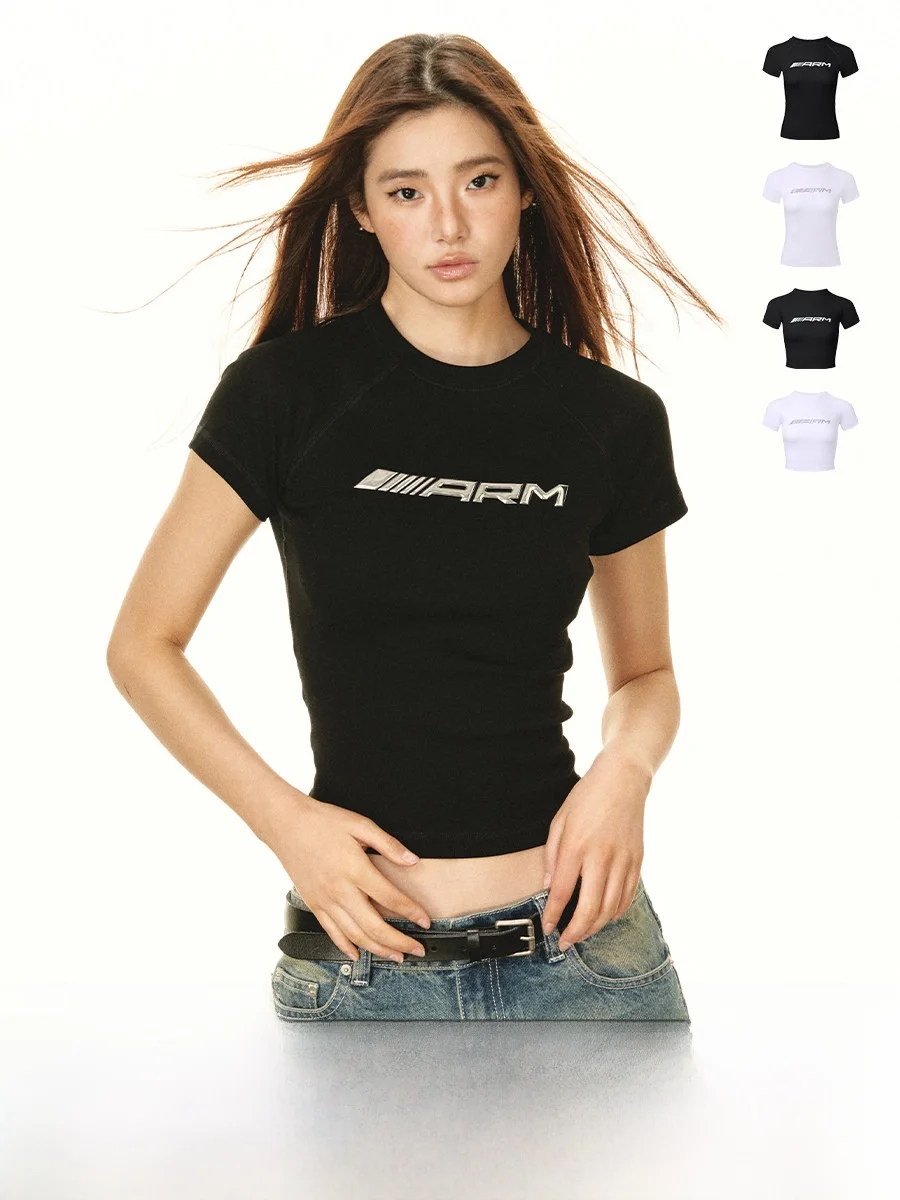 Футболка Ariseism в американском ретро-дизайне ort Sve, женская летняя новинка, пикантная облегающая футболка с вставками, топ Street Sle, хлопок
Футболка Ariseism в американском ретро-дизайне ort Sve, женская летняя новинка, пикантная облегающая футболка с вставками, топ Street Sle, хлопок