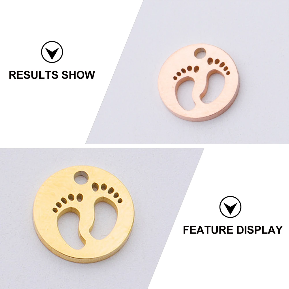 4 Pcs Small Feet Pendant Stainless Steel Jewelry Footprint Charms Craft Baby Gifts Necklace DIY New Born Boys Decorative
4 Pcs Small Feet Pendant Stainless Steel Jewelry Footprint Charms Craft Baby Gifts Necklace DIY New Born Boys Decorative