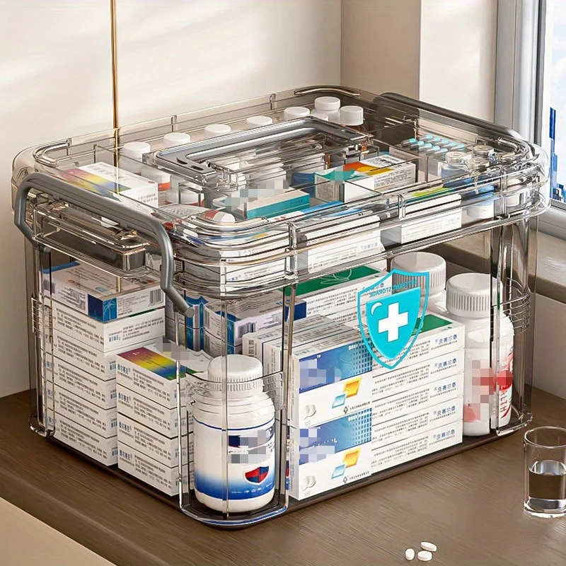 Multifunctional Plastic All-in-One Medicine Organizer - Transparent Water-Resistant Medical Storage Box, Medication Container
Multifunctional Plastic All-in-One Medicine Organizer - Transparent Water-Resistant Medical Storage Box, Medication Container