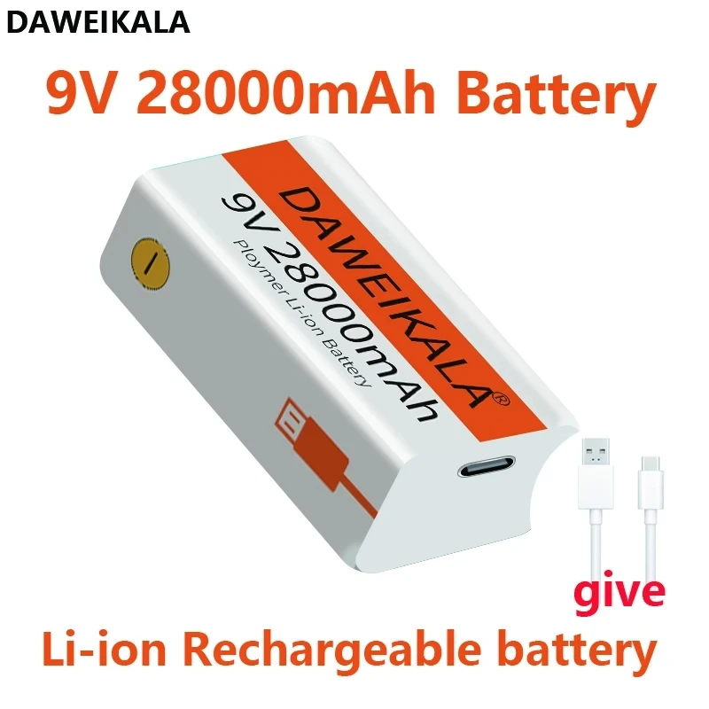 9V 28000mAh li-ion Rechargeable battery Micro USB Batteries9 v lithium for Multimeter Microphone Toy Remote Control KTV use
9V 28000mAh li-ion Rechargeable battery Micro USB Batteries9 v lithium for Multimeter Microphone Toy Remote Control KTV use