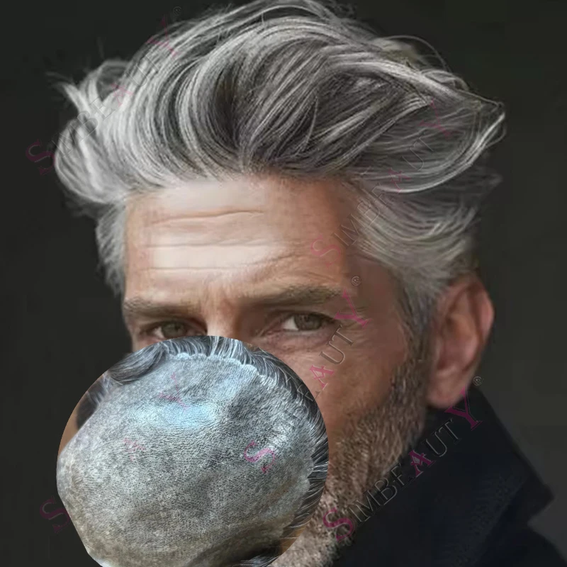 Grey Black 1B50 1B80 1b65 Cheap Men Toupee Super Durable Thin Skin Male Wig 100% HumanHair Full PU Microskin Capillary Prosthesi
Grey Black 1B50 1B80 1b65 Cheap Men Toupee Super Durable Thin Skin Male Wig 100% HumanHair Full PU Microskin Capillary Prosthesi