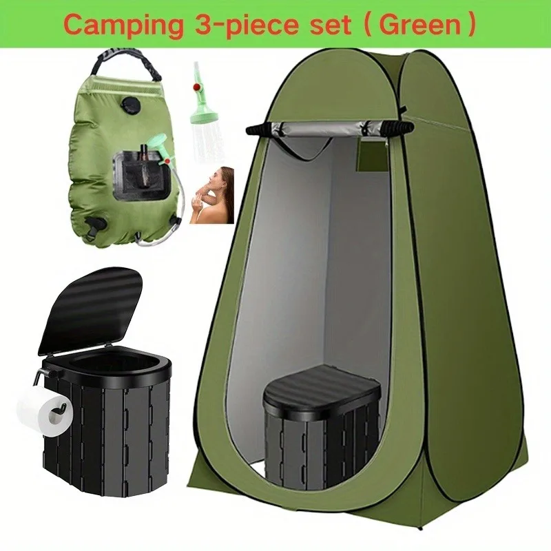 Camping 3pcs set, Outdoor Camping Kit, Portable Toilet, Foldable Tent, Shower Bag Set, Camping Toilet with Pop-Up Privacy Tent
Camping 3pcs set, Outdoor Camping Kit, Portable Toilet, Foldable Tent, Shower Bag Set, Camping Toilet with Pop-Up Privacy Tent