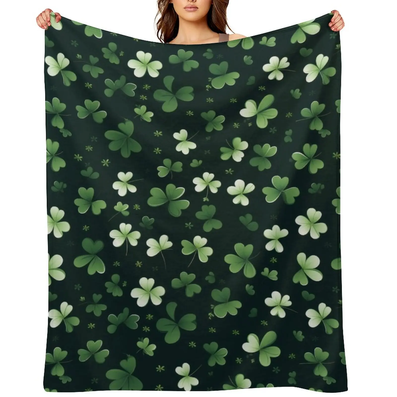 Emerald Clovers: A St. Patrick's Day Pattern Throw Blanket Luxury St Decorative Sofas Travel christmas decoration Blankets
Emerald Clovers: A St. Patrick's Day Pattern Throw Blanket Luxury St Decorative Sofas Travel christmas decoration Blankets