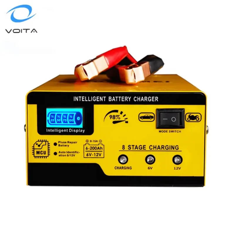 STLF high quality2023 Portable Intelligent Automatic 12V 6V 15A Electric Car Battery Charger
STLF high quality2023 Portable Intelligent Automatic 12V 6V 15A Electric Car Battery Charger