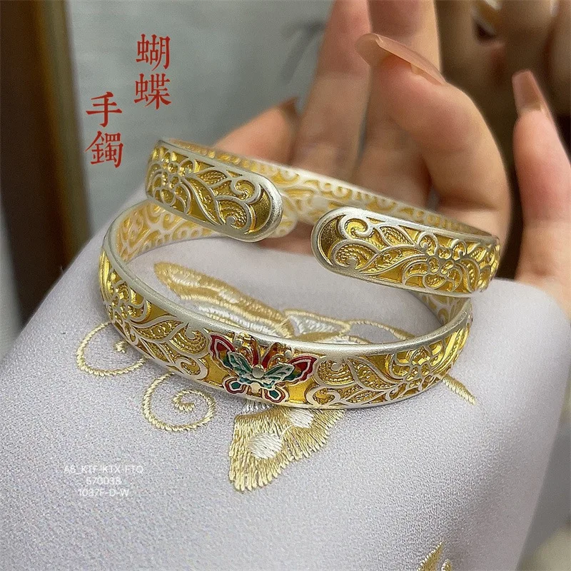 Silver 999.9 Style Gold Pansy Silk Open-Ended Bracelet Solid New Dynamic
Silver 999.9 Style Gold Pansy Silk Open-Ended Bracelet Solid New Dynamic