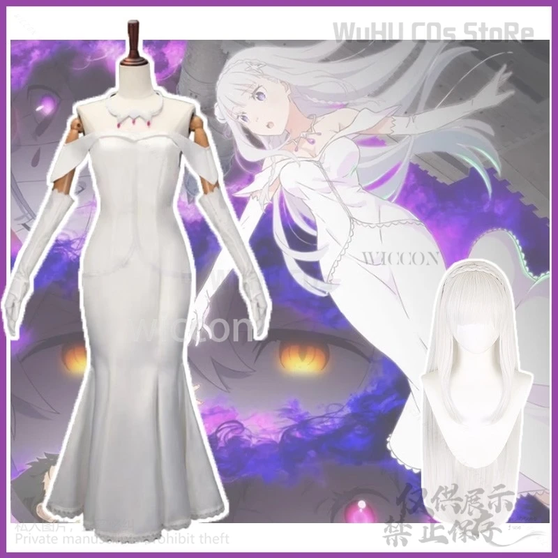 Anime Re:Life In A Different World From Zero Cosplay Emilia Costume White Evening Dress Wig Woman Sexy Carnival Suit Customized
Anime Re:Life In A Different World From Zero Cosplay Emilia Costume White Evening Dress Wig Woman Sexy Carnival Suit Customized