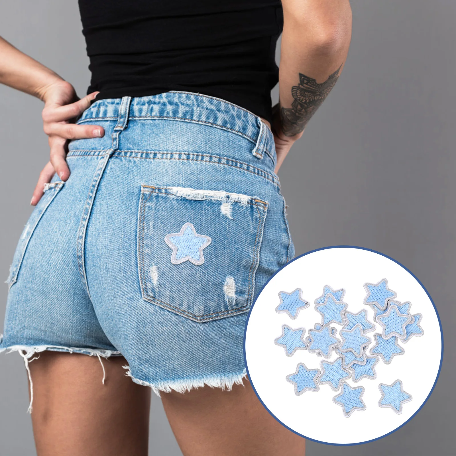 20pcs Self adhesive Patches Pentagram Repair Jackets Clothes Embroidered Kids Rhinestones Polyester Lightweight Compact Size
20pcs Self adhesive Patches Pentagram Repair Jackets Clothes Embroidered Kids Rhinestones Polyester Lightweight Compact Size