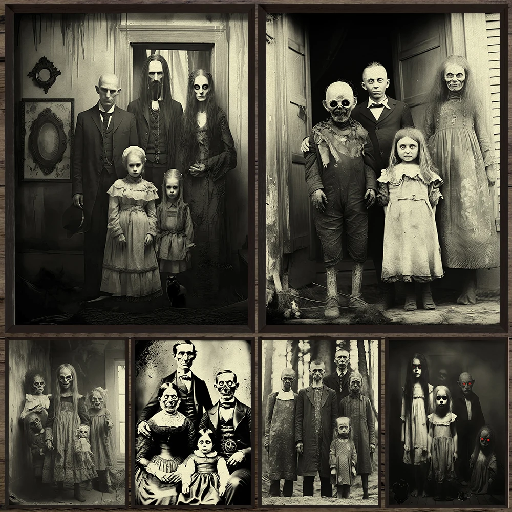 Creepy Photo Family Art Poster Print,Spooky Victorian Style Home Decoration,Horror Family Portrait,Antique Wall Art Canvas Print
Creepy Photo Family Art Poster Print,Spooky Victorian Style Home Decoration,Horror Family Portrait,Antique Wall Art Canvas Print