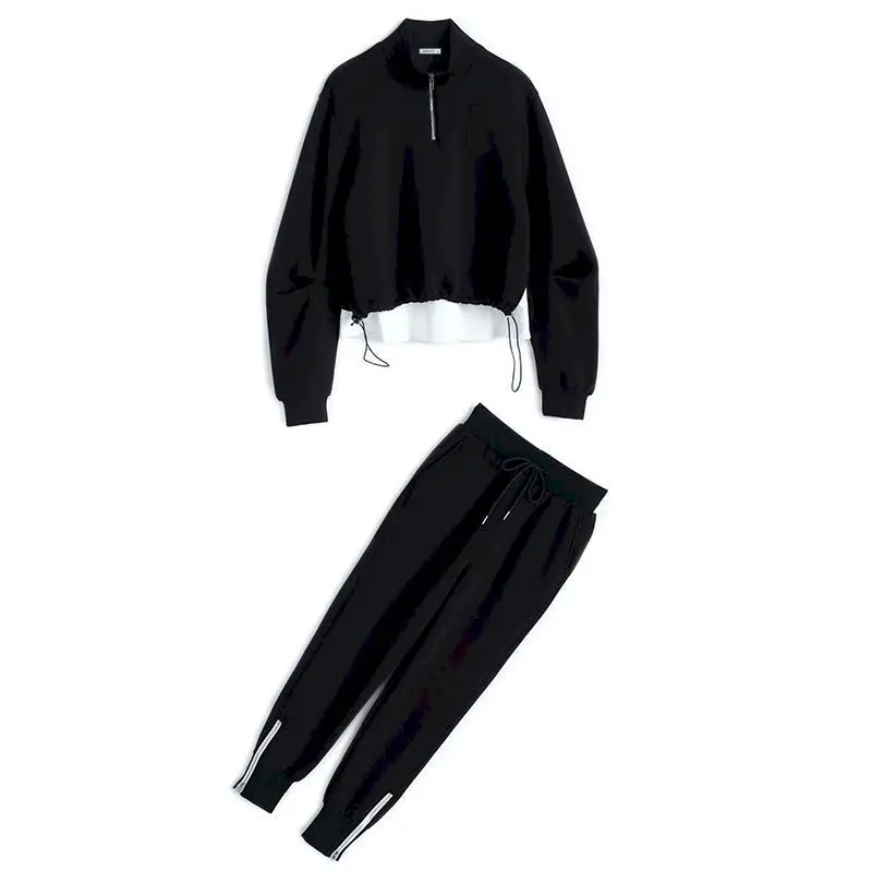 Lapel Fake Two-piece Pullover Top and High Waist Casual Leggings Two Piece Set Women Spring Autumn Trendy Casual Sports Set 2024
Lapel Fake Two-piece Pullover Top and High Waist Casual Leggings Two Piece Set Women Spring Autumn Trendy Casual Sports Set 2024