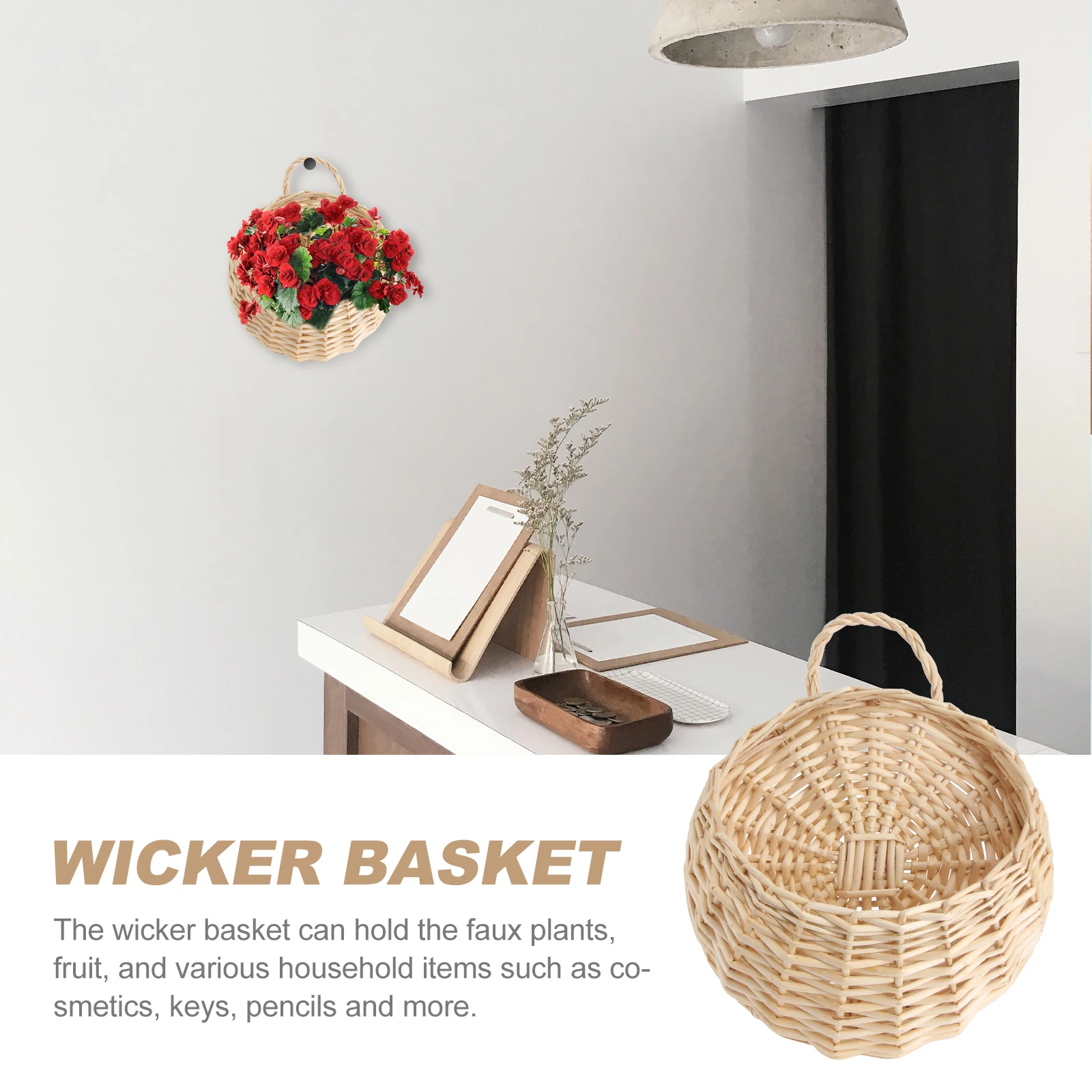 2 pcs Rattan Wall Basket Wicker Flowerpot Succulent Rattan Hanging Wall Basket Planters Home Storage Decor Artificial Plants
2 pcs Rattan Wall Basket Wicker Flowerpot Succulent Rattan Hanging Wall Basket Planters Home Storage Decor Artificial Plants
