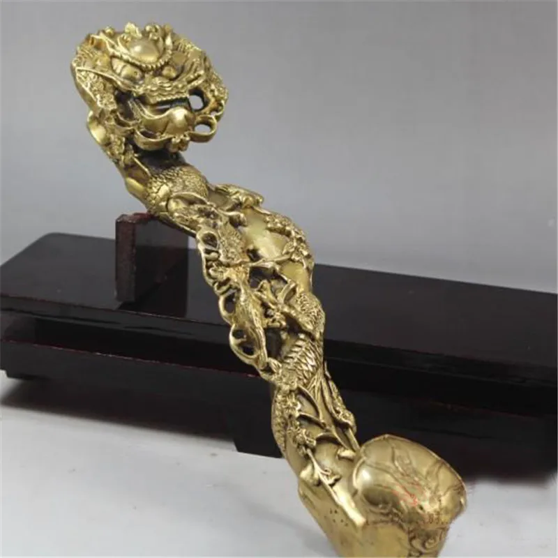 Brass Ruyi Decoration Brass Hand Pieces Dragon and Phoenix Small Ornament Home Decorations Metal Crafts
Brass Ruyi Decoration Brass Hand Pieces Dragon and Phoenix Small Ornament Home Decorations Metal Crafts