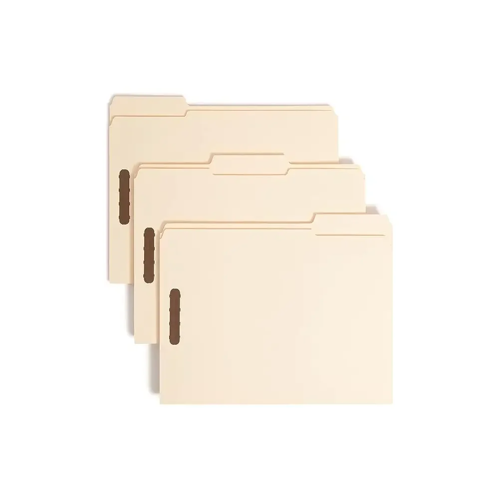 Smead Fastener File Folders, 25 Count, Manila, Reinforced 1/3-Cut Tabs, Letter Size (14536)
Smead Fastener File Folders, 25 Count, Manila, Reinforced 1/3-Cut Tabs, Letter Size (14536)