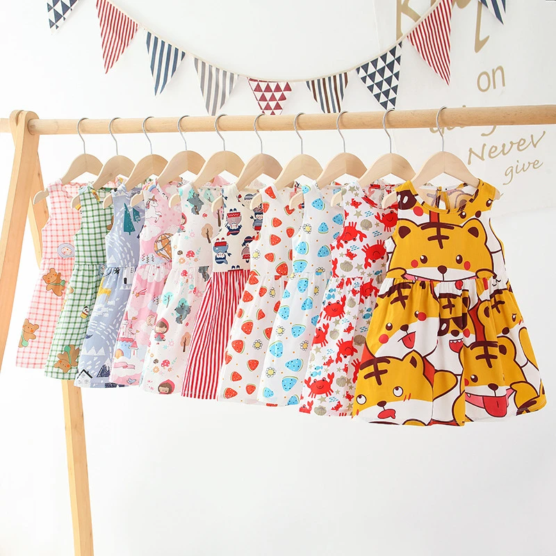 New Baby Girl Sleeveless Flower Print Dress Cartoon Children's Summer Princess Dress Baby Summer Beach Casual Dress
New Baby Girl Sleeveless Flower Print Dress Cartoon Children's Summer Princess Dress Baby Summer Beach Casual Dress