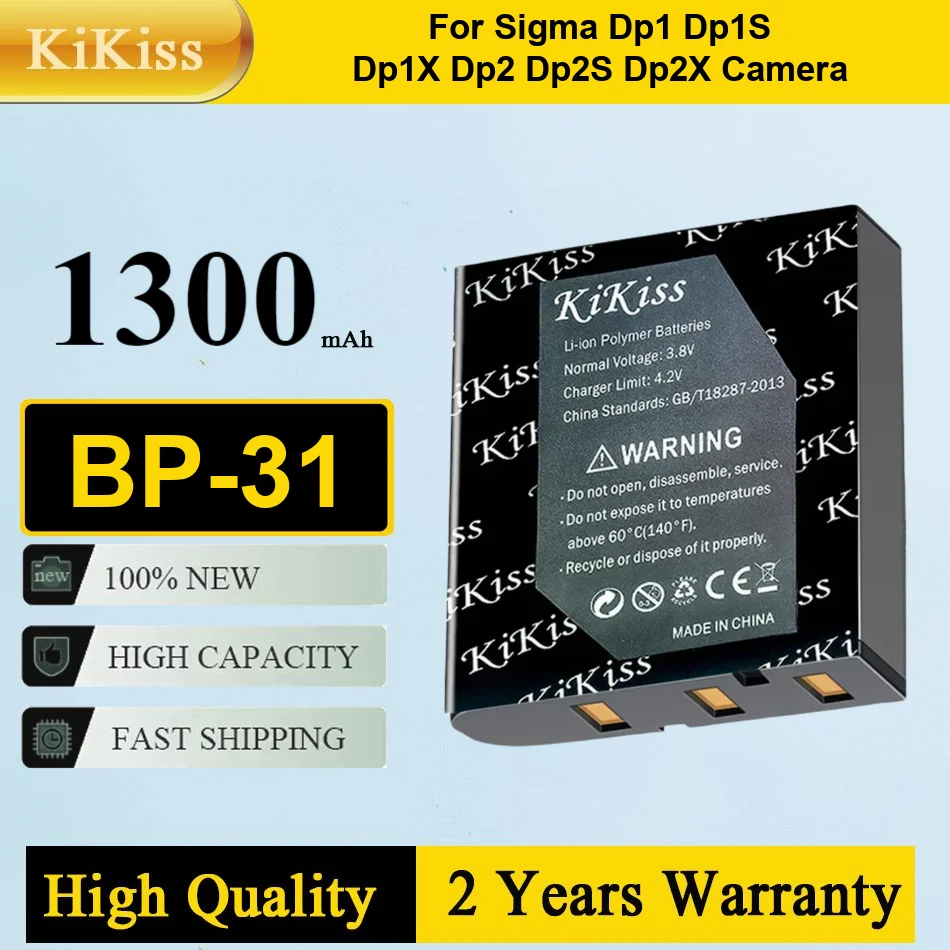 KiKiss Battery BP-31 BP31 1300mah for SIGMA DP1 DP1S DP1X DP2 DP2S DP2X Camera Bateria
KiKiss Battery BP-31 BP31 1300mah for SIGMA DP1 DP1S DP1X DP2 DP2S DP2X Camera Bateria