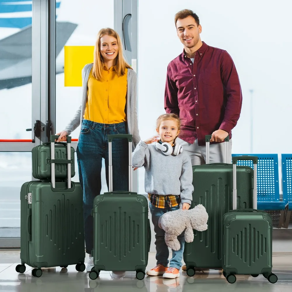Luggage Sets 5 Piece Hardshell ABS Suitcases with Wheels & TSA Lock Dark Green
Luggage Sets 5 Piece Hardshell ABS Suitcases with Wheels & TSA Lock Dark Green