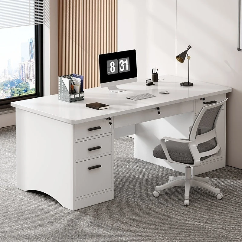 Staff Space Desk Simple Modern Single ergonomic Computer Desk White with drawers mesa de estudio escritorio Office furniture
Staff Space Desk Simple Modern Single ergonomic Computer Desk White with drawers mesa de estudio escritorio Office furniture