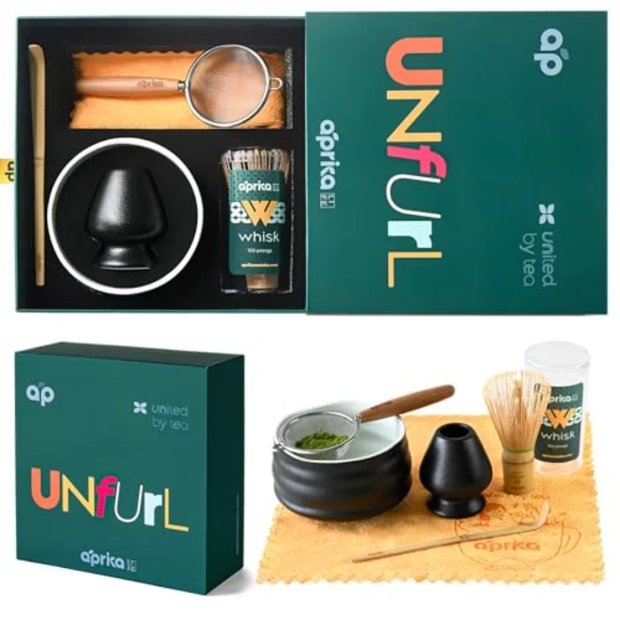 Matcha Gift Set 6 Pcs Ceramic Bowl Bamboo Whisk Whisk Holder Scoop Sifter and Cloth Traditional Japanese Set for Green Tea by A
Matcha Gift Set 6 Pcs Ceramic Bowl Bamboo Whisk Whisk Holder Scoop Sifter and Cloth Traditional Japanese Set for Green Tea by A