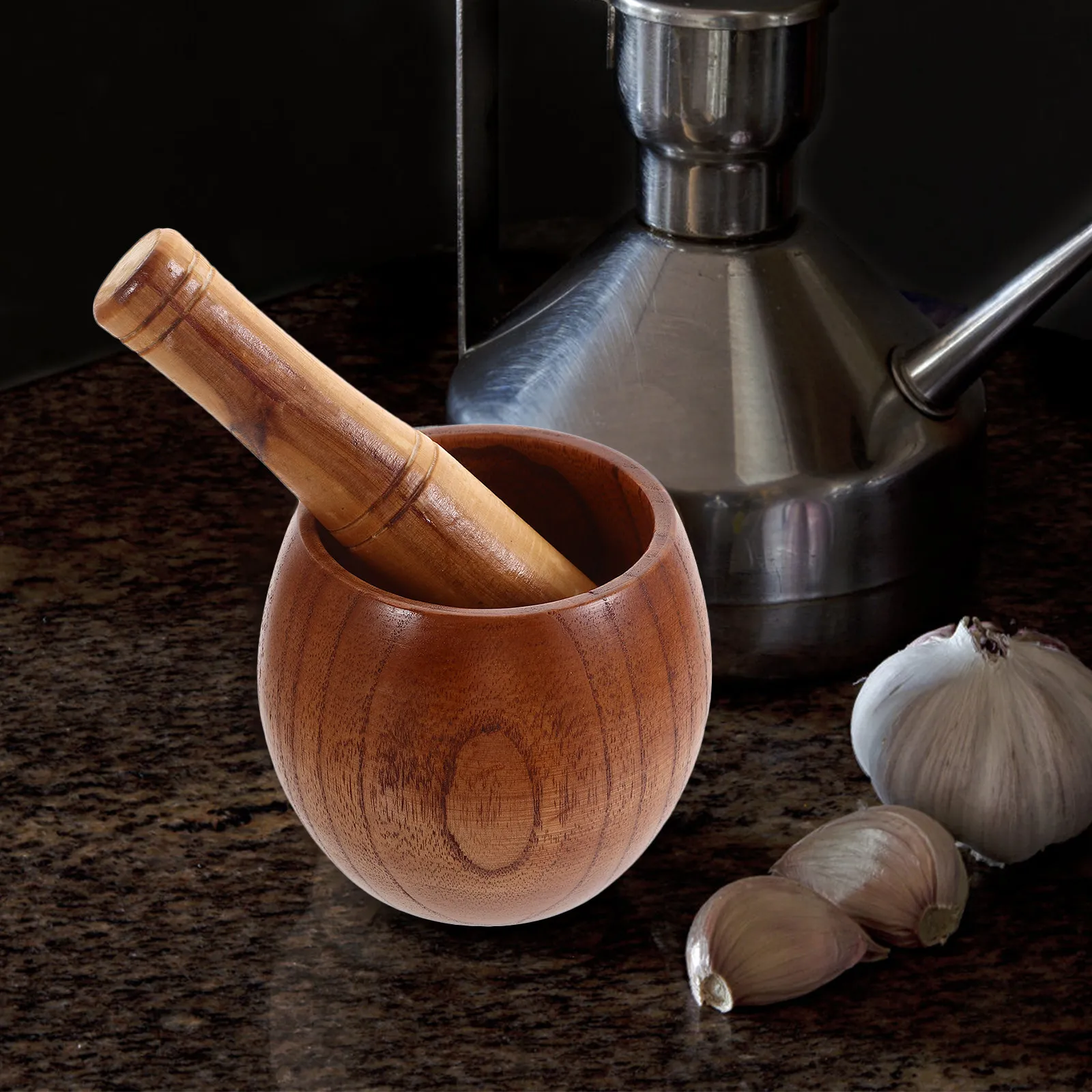 1 set 1 Set Wooden Garlic Crusher Manual Grinding Bowl For Kitchen Spices Pestle Wood Crush Pot Household Seasoning Tool
1 set 1 Set Wooden Garlic Crusher Manual Grinding Bowl For Kitchen Spices Pestle Wood Crush Pot Household Seasoning Tool