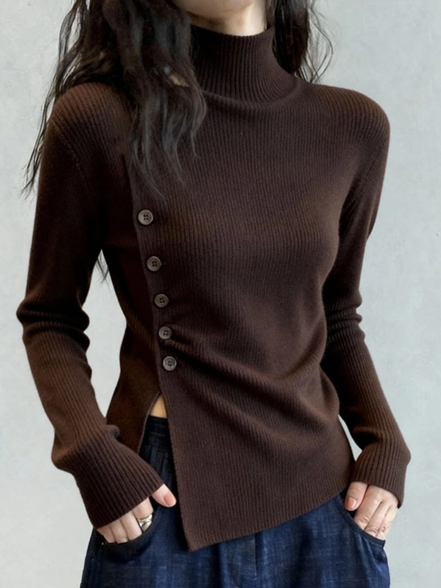 Comfortable Retro Knitted Sweater Long Sve Color Overhead High End Women's Faion Autumn Winter Top Commute Sle
Comfortable Retro Knitted Sweater Long Sve Color Overhead High End Women's Faion Autumn Winter Top Commute Sle