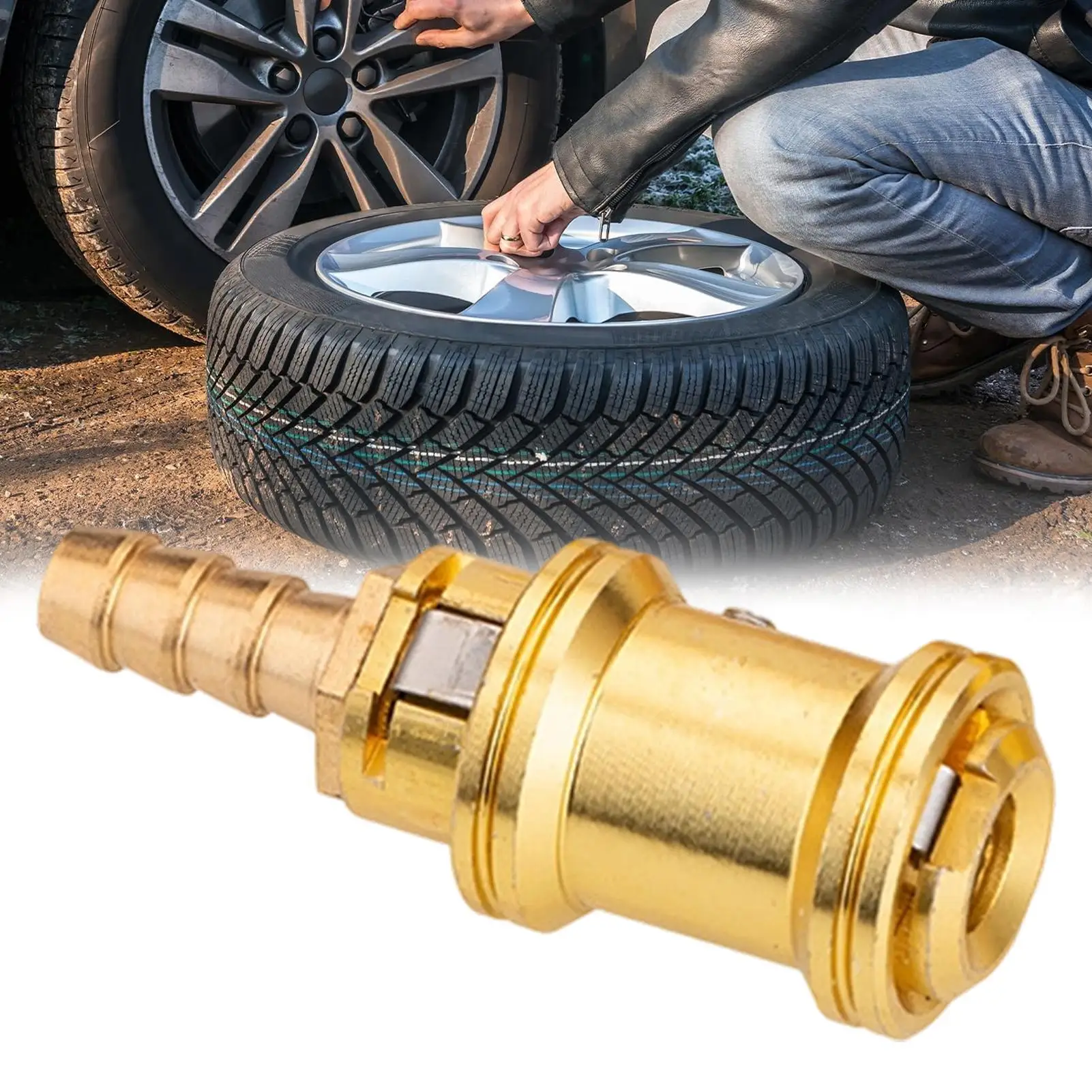 Tire Inflator Connector Quick Connect Leak-Proof Car Tire Inflation Air Chuck For Vehicles Trailer RV Sedan Pickup Motorcycle
Tire Inflator Connector Quick Connect Leak-Proof Car Tire Inflation Air Chuck For Vehicles Trailer RV Sedan Pickup Motorcycle