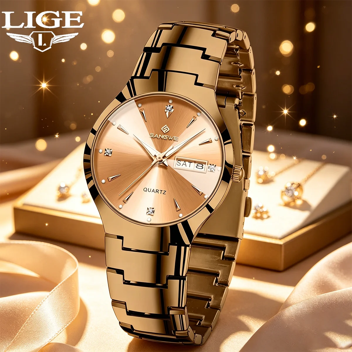 BANGWEI Brown Fashion Women's Watch Waterproof Luminous Elegant Weekly Calendar Exquisite Women's Quartz Wrist Watch Reloj Mujer
BANGWEI Brown Fashion Women's Watch Waterproof Luminous Elegant Weekly Calendar Exquisite Women's Quartz Wrist Watch Reloj Mujer