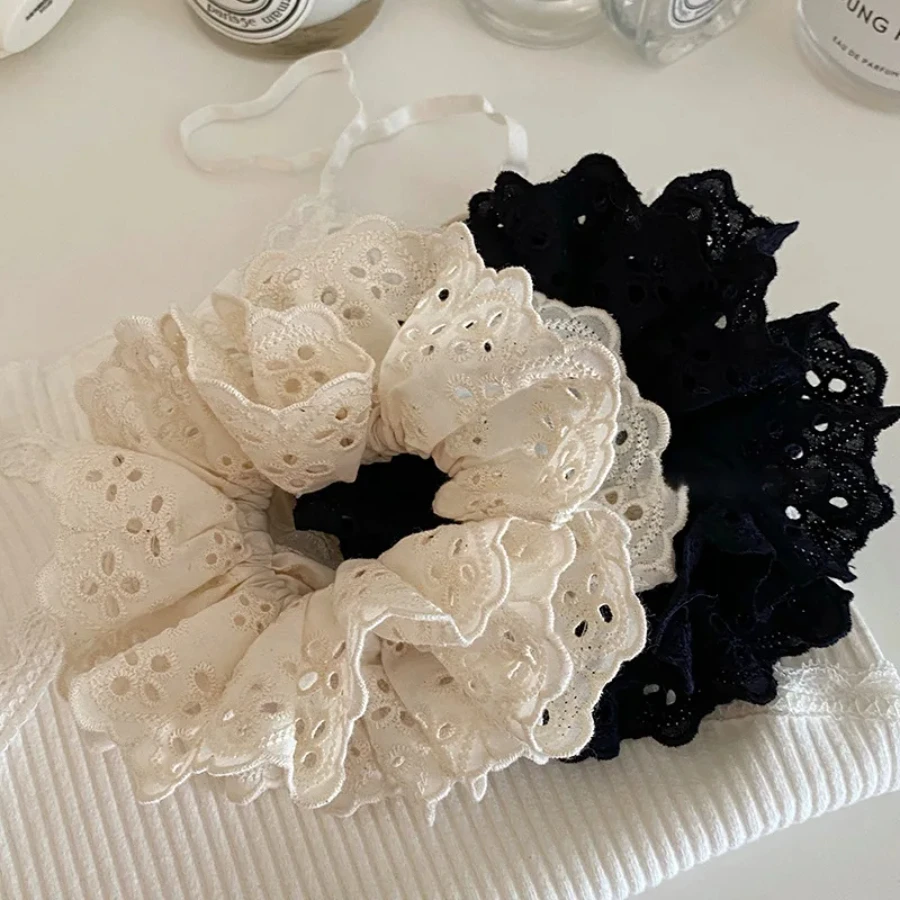 New Fairy Embroidery Lace Large Intestine Hair Bands Rubber Band Hair Rope French Vintage Lace Weave Hair Accessories Scrunchies
New Fairy Embroidery Lace Large Intestine Hair Bands Rubber Band Hair Rope French Vintage Lace Weave Hair Accessories Scrunchies