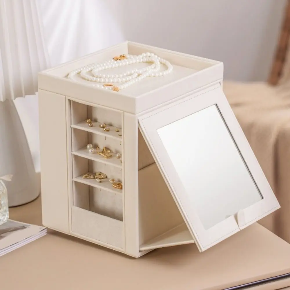 PU Rotating Jewelry Storage Box Vertical Visible Jewelry Display Box with Drawers Dust-proof Jewelry Organizer Necklaces Storage
PU Rotating Jewelry Storage Box Vertical Visible Jewelry Display Box with Drawers Dust-proof Jewelry Organizer Necklaces Storage
