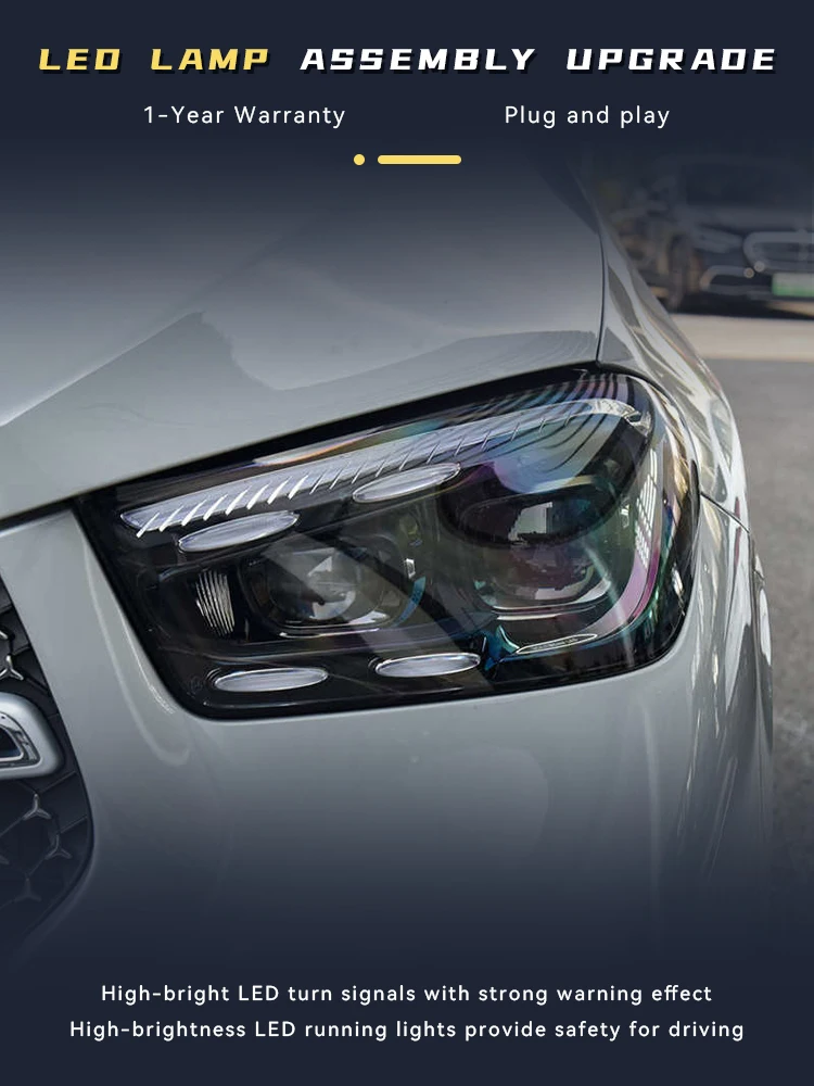 Headlight Accessories For Mercedes Benz W167 GLE 2020-2024 Highlight Auto LED Lights for Vehicles Front Lamps Tools Car Light
Headlight Accessories For Mercedes Benz W167 GLE 2020-2024 Highlight Auto LED Lights for Vehicles Front Lamps Tools Car Light
