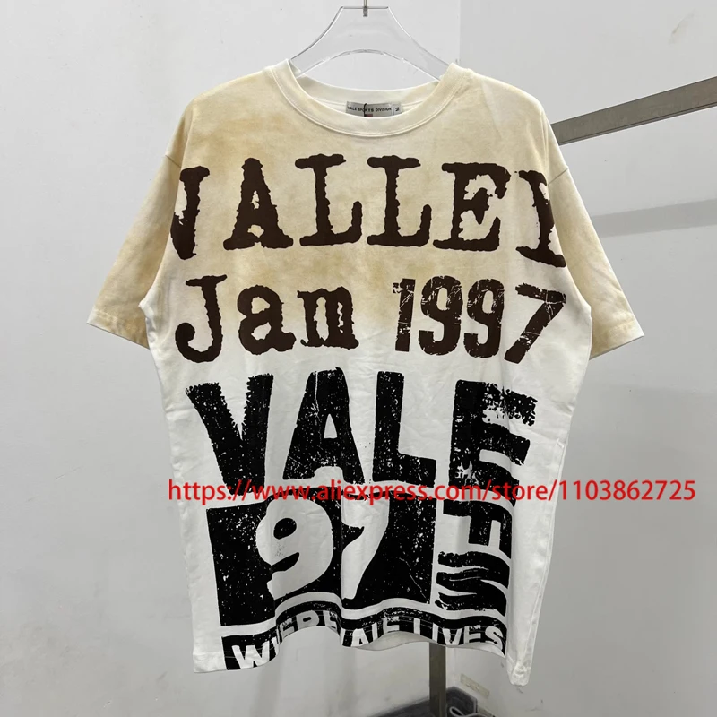 American Trend Streetwear VALLEY T-shirt High Quality Letter Pattern Print Short Sleeves Casual Simple Round-neck VALE T Shirts
American Trend Streetwear VALLEY T-shirt High Quality Letter Pattern Print Short Sleeves Casual Simple Round-neck VALE T Shirts