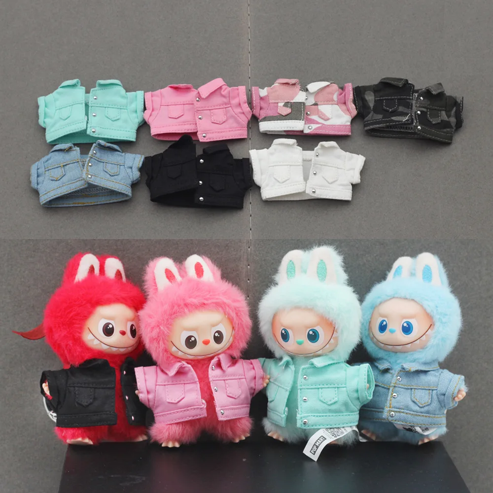 10cm Mini Labubu 4.0 Doll Clothes 4th-Gen Labubu Multi-colored Denim Jacket for Mini Labubu 
10cm Mini Labubu 4.0 Doll Clothes 4th-Gen Labubu Multi-colored Denim Jacket for Mini Labubu
