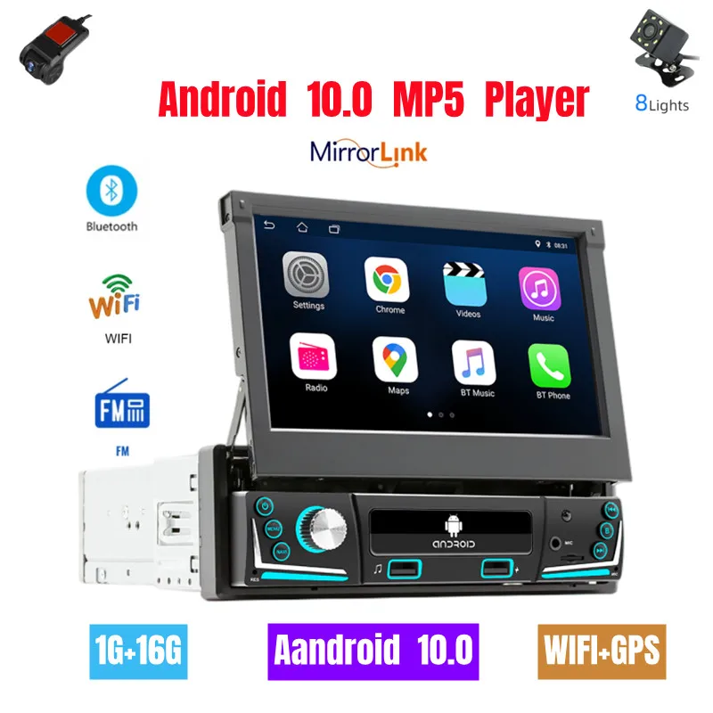 7"HD Retractable screen 1 din Car radio Android System GPS Navigation Bluetooth MP5 player With AUX IN/FM/WIFI Auto radio 9606Y
7"HD Retractable screen 1 din Car radio Android System GPS Navigation Bluetooth MP5 player With AUX IN/FM/WIFI Auto radio 9606Y
