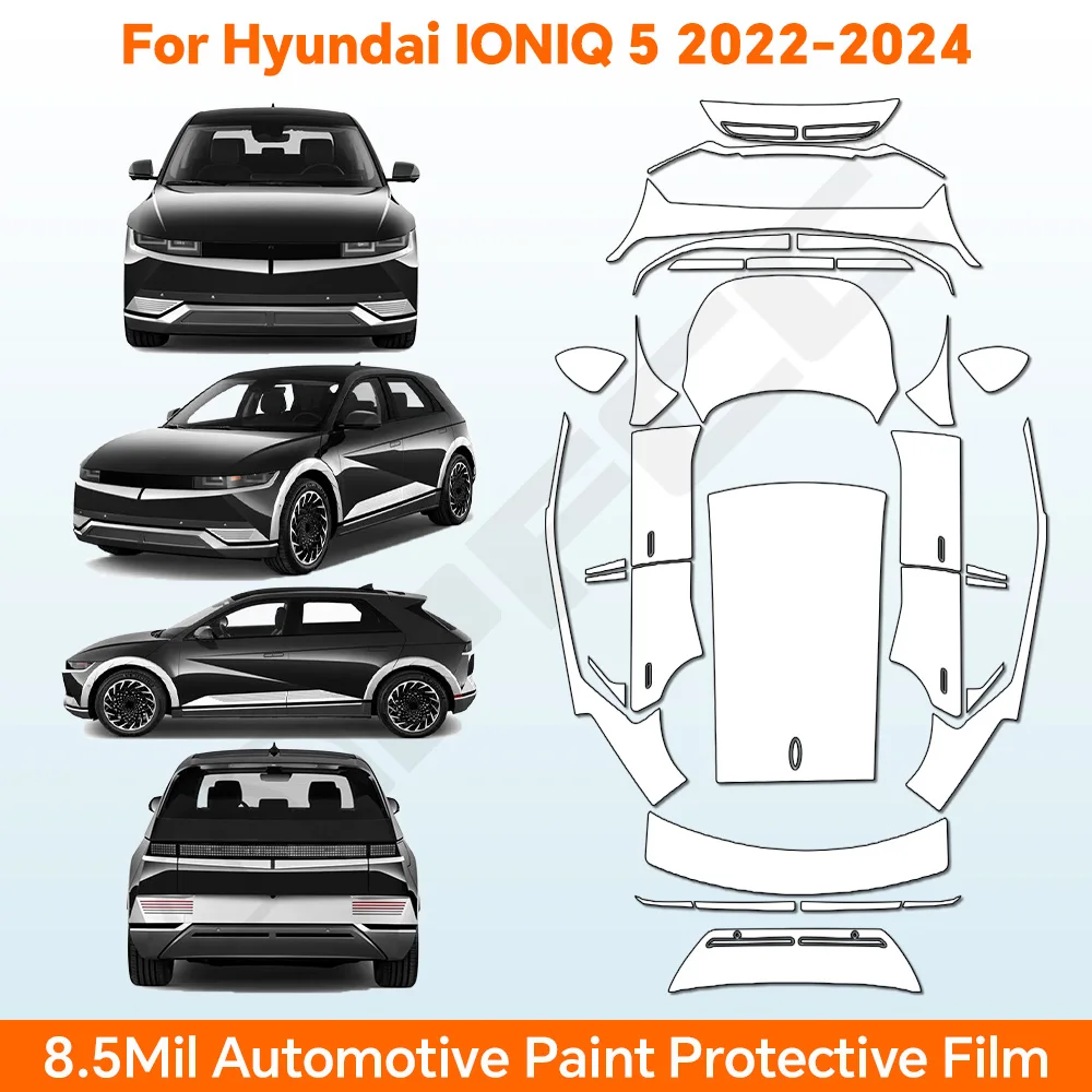 9Mil TPU Scratch Resistant Car Paint Protection Film Pre-cut For Hyundai IONIQ 5 2022 2023 2024 PPF Kit Clear Decal Accessories
9Mil TPU Scratch Resistant Car Paint Protection Film Pre-cut For Hyundai IONIQ 5 2022 2023 2024 PPF Kit Clear Decal Accessories