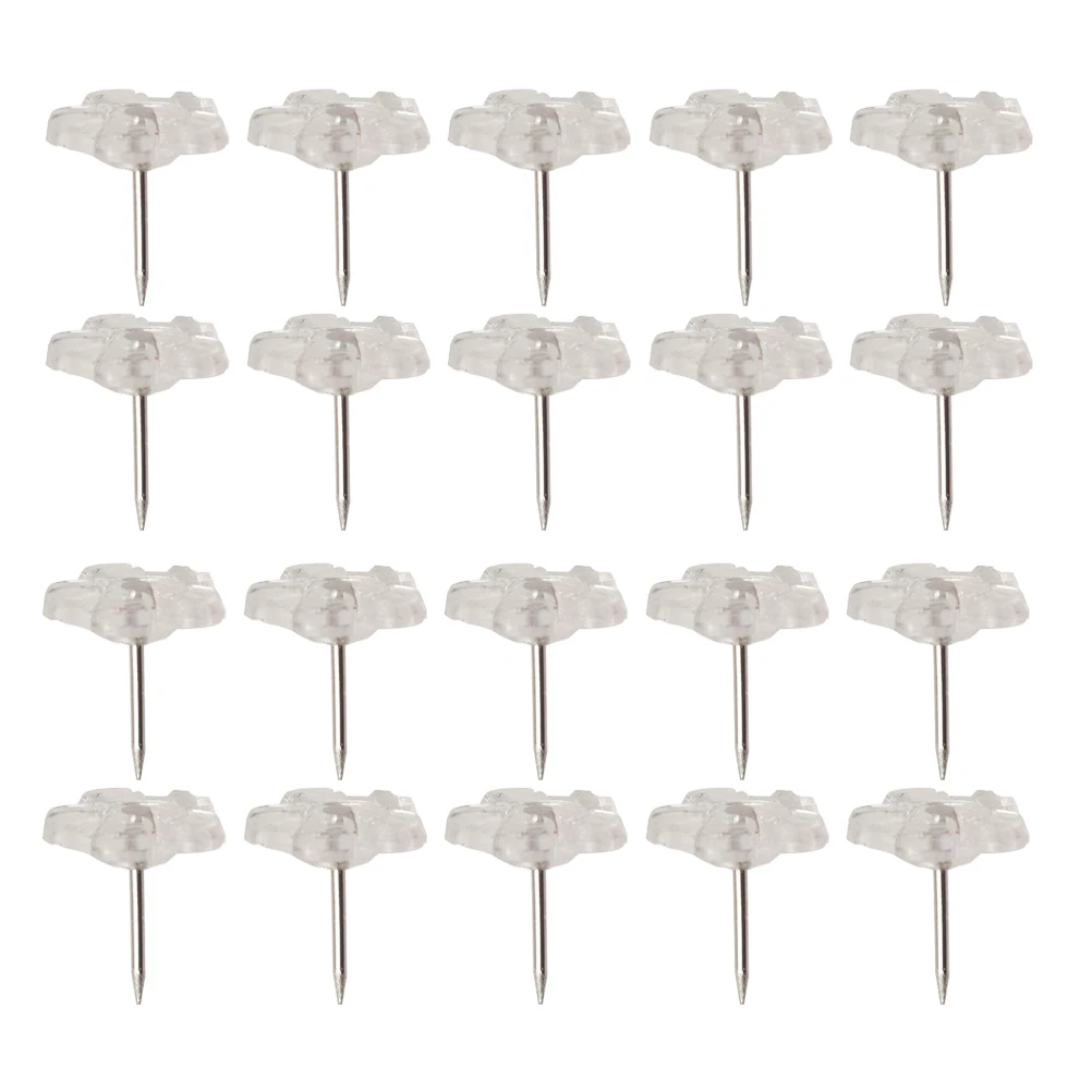 100pcs Flower Shape Push Pins Cork Board Thumb Tacks Clear Map Thumbtacks Office Binding Supplies Plastic Iron Materials
100pcs Flower Shape Push Pins Cork Board Thumb Tacks Clear Map Thumbtacks Office Binding Supplies Plastic Iron Materials