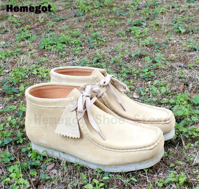 Thick-Soled High Top Shoes Men's Short Boots Classic Shoes British Style Cow Suede Real Leather Rubber Sole Handmade Men Shoes
Thick-Soled High Top Shoes Men's Short Boots Classic Shoes British Style Cow Suede Real Leather Rubber Sole Handmade Men Shoes
