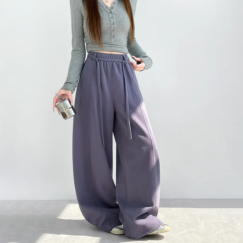 Autumn and Winter Casual Loose Drawstring Women's Pants High-Waisted Wide Leg Pants American Sweatpants
Autumn and Winter Casual Loose Drawstring Women's Pants High-Waisted Wide Leg Pants American Sweatpants