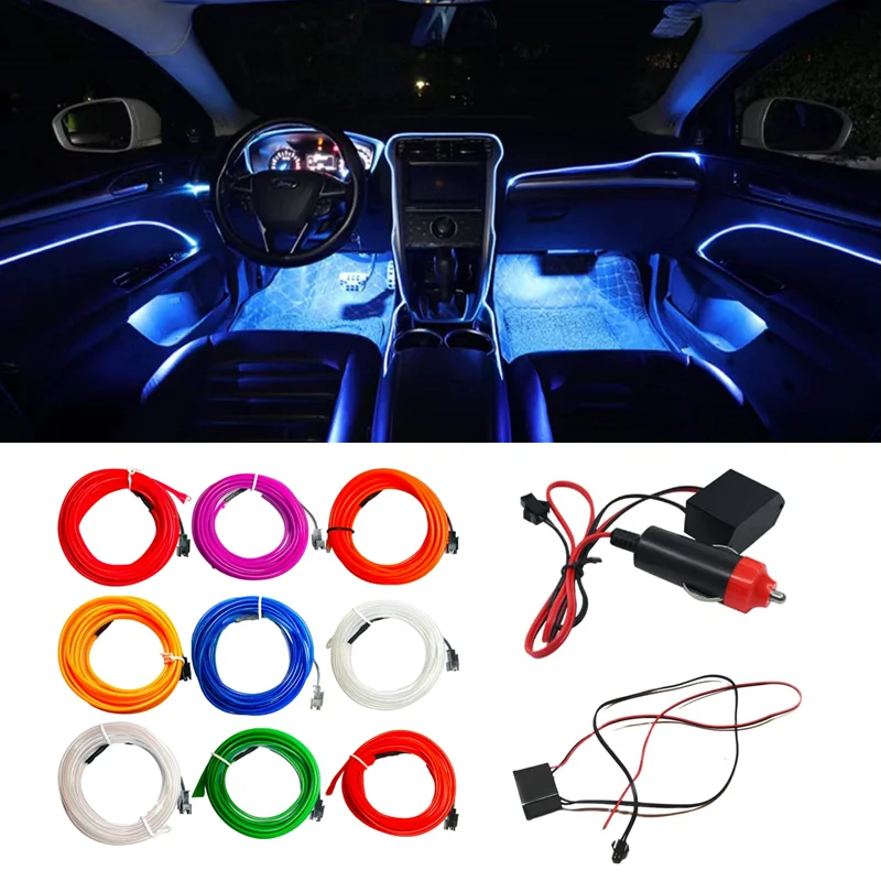 1M/2M/3M/5M Car EL Wire Neon Light Flexible Ambient LED Strip Tube Rope Lights Auto Accessories Interior
1M/2M/3M/5M Car EL Wire Neon Light Flexible Ambient LED Strip Tube Rope Lights Auto Accessories Interior