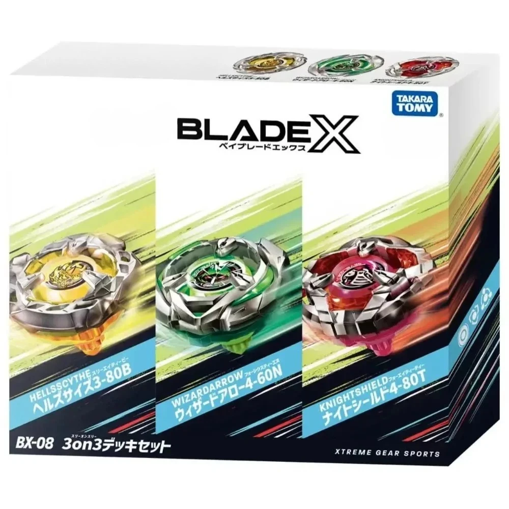 BX-08 Комплект колоды 3on3 Оригинальный Takara Tomy Bey X 
BX-08 Комплект колоды 3on3 Оригинальный Takara Tomy Bey X