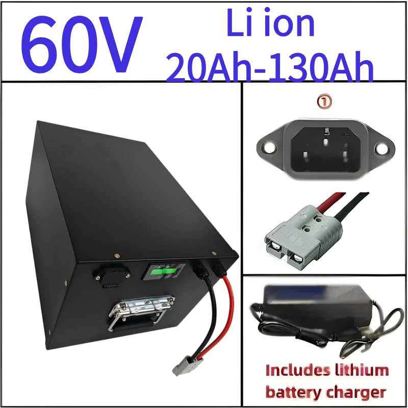 50Ah 60V 40Ah 60Ah 60V 80Ah 100Ah Lithium Battery Li Ion For 3000w Scooter Bicycle Motorcycle + 10A Charger
50Ah 60V 40Ah 60Ah 60V 80Ah 100Ah Lithium Battery Li Ion For 3000w Scooter Bicycle Motorcycle + 10A Charger